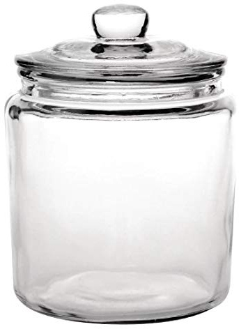 chiner - Tarro Biscotti de Cristal 3,8 L | Almacenaje de Galletas y Dulces | Apto para Lavavajillas | Gran Capacidad con Tapa 175mm, Color Claro, Material Cristal