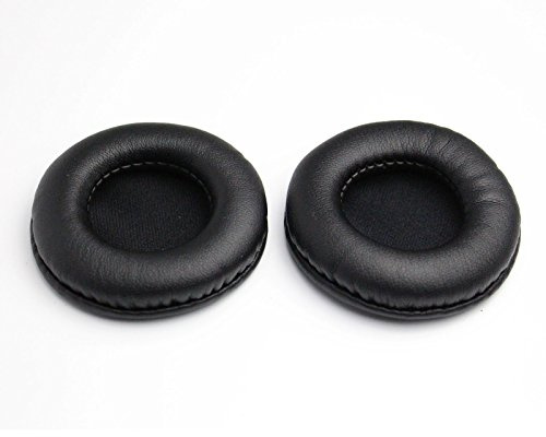Replacement Earpads Leather Ear Cushions Spare Ear Pads Kit fit for Universal Diameter 60MM(1Pair Black)
