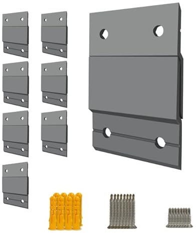 XZUHYE 2 Zoll 8 Paar Bilderrahmen-Aufhänger, französische Stollen, versteckte Halterungen, versteckte Halterungen, Wandregale zum Aufhängen von Bildern und Gemälden (2-8), Grau, XZ03-2-8-DE