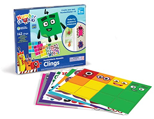 Learning Resources Numberblocks Wiederverwendbare Klebefolien, Klassenzimmer-Essentials für Lehrer, erstellen Sie die Numberblocks eins bis zehn auf Whiteboards im Klassenzimmer nach