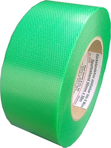 MOST Spurlosband zum Abdecken, Fixieren und Schützen von Oberflächen (50mm x 50m, Grün)