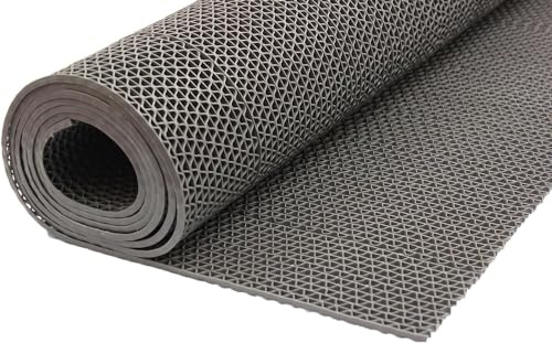Bodenmatte in 4 Farben Saunaläufer Duschmatte Antirutschmatte Meterware 90 und 120 cm (120cm Grau)
