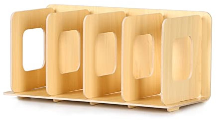 Estanterías para CDs Caja de almacenamiento de CD, organizador Retro de caja de CD for almacenamiento y organización de estantes multimedia, contenedor de almacenamiento abierto de madera for cajas de