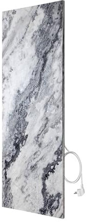 Marwona Chauffage infrarouge en pierre naturelle avec WiFi thermostat I 500 W I Carrara Optik B-500 I Chauffage mural en pierre naturelle à économie d'énergie I 5 ans de garantieI2e choix avec défauts