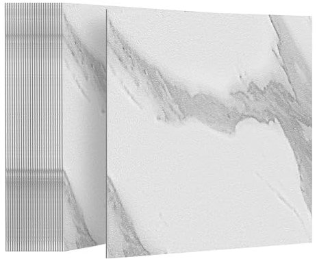 FIVMEN Lot de 27 revêtements de sol en PVC - 30 x 30 cm - Carreaux adhésifs - Imperméable - Antidérapant - Pour salon, cuisine, salle de bain (S88, 2,5 m²)
