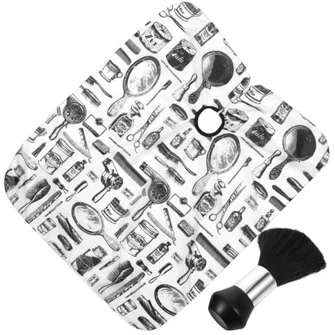 Generisch 1 Satz Haarschnitt Schal Haarfärbemittel-entferner Kap Trimmer Staubwedel, Bürste, Friseur Haarschneideschürze Friseur-kit Rasierer Haarschneider Für Männer Friseurumhänge Stoff