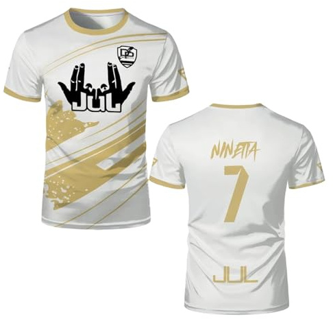 T-Shirt JUL Hommes Femmes Maillot de Foot JUL Enfant, Cadeaux des Fans Plusieurs modéle Disponible Tee-Shirt Musique Mode Streetwear T-Shirts de Sport Impression 3D Haut d’Entraînement Fitness