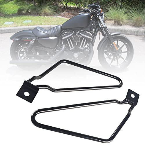 Soporte Montaje Alforja Motocicleta Negro Compatible Modelos Harley 2 Unidades Marcos Accesorios