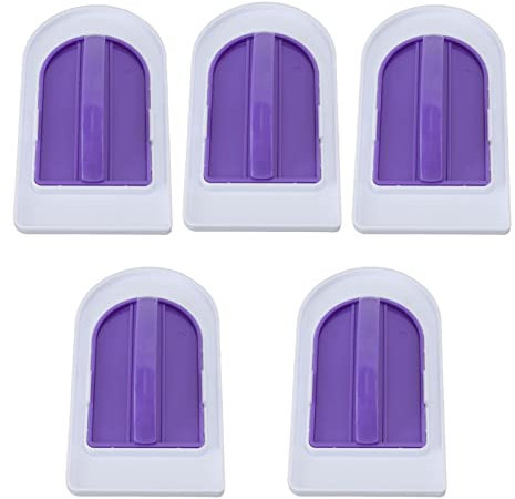 UPQRSG Herramienta para Alisar Pasteles de 5 Piezas, Herramienta Manual para Decoración de Pasteles, Alisador de Pasteles de Fondant de Plástico con Diseño de Mango, Herramientas Pulidoras
