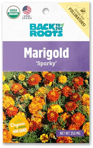 Back to The Roots 100% Organic Seed Packet - Marigold 'Sparky' 250mg