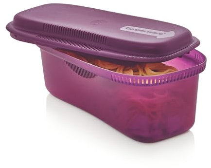 Tupperware Microwave Pasta Cooker with Strainer Lid- Spaghetti & Pasta Container Cooker, Up to 5 Servings, Dishwasher Safe, BPA-Free