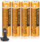 4 Pack 550mAh HHR-55AAABU NI-MH AAA Rechargeable Batteries for Panasonic 1.2V Battery for BT Gigaset Cordless Phones