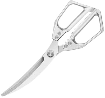 Tijeras De Cocina | Tijeras De Corte De Carne De Acero Inoxidable - Utensilio Resistentes Para Preparar Aves Pescado Marisco Verduras