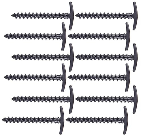 Toyvian Estacas para Tienda de Campaña 14,5 Cm, 12 Unidades, Plástico en Espiral de Alta Resistencia, Ligeras y Compactas, para Nieve, Barro y Uso al Aire Libre, Accesorios Camping