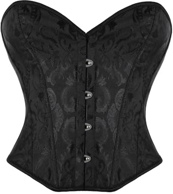 Ynport Crefreak Top Corsé Bustier para Mujer, Corsé con Cordones y Espalda Alta Faja Moldeadora con Aros Lencería Sexy