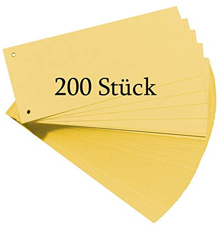 Herlitz 10843613 Trennstreifen, 100-er Packung, Gelb (2er Pack)