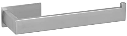 WENKO Turbo-Loc Portasciugamani Genova Opaco, supporto decorativo da parete in acciaio inox per asciugamani da fissare senza foratura, ideale per bagno o WC degli ospiti, antiruggine, larghezza 19,4 x