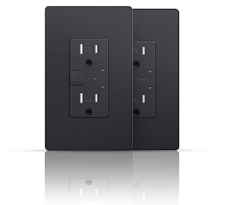 TOPELER 15A Smart Wall Outlets with Individual Control for Alexa & Google