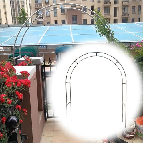 GZDXBF Largeur 120-500cm Arche De Jardin en Acier Inoxydable - Arcade De Rosier Tonnelle De Jardin(Color:19mm,Size:1.2 * 2.3m(3.9 * 7.5ft))