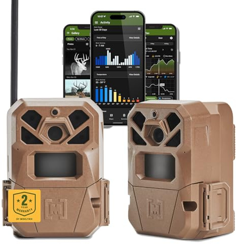 Moultrie Edge 2 Cellular Trail Camera - Auto Connect Nationwide 4G LTE - On Demand 36MP Photo - 1080P Video with HD Audio - 100 Ft Detection Range - Low Glow Flash