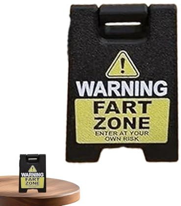 Decorhome Decoraciones de advertencia de seguridad, divertido cartel de advertencia de peligro de escritorio, escultura impresa en miniatura con instrucciones de seguridad | Señales de carretera