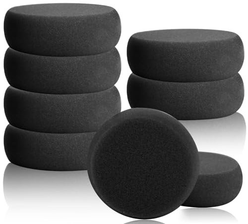 6 Stück Malschwamm, Runde Schwamm Set,SchwäMmchen Schule,Runder Synthetischer Kunst Schwamm,Saugfähig Malerei Keramik Aquarell Kunst Schwämme Für Handwerk Farbe Gesichtsbemalung Hobbys(Schwarz)