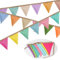 Wzczf 3 Pack Bandiere Triangolari, 2.5m Gagliardetto Decorativa, Triangolo Bandiera Ghirlanda, Alta Qualità Bandierine, Adatto per Feste, Compleanni, Camerette, Decorazioni da Giardino