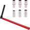 JOZMMZEOOA 6 Piezas Llaves de Tubo Huecas,Llave Tuerca Grifo 8-13MM Multifunctional Faucet Wrench, llave Hexagonal en l,Adecuado para la Instalación y el Mantenimiento de Grifos de Plomería(Rojo)