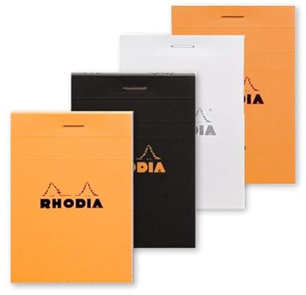 RHODIA cf11200ASTst5 Notepad No. 11 (A7) 80 Sheets Square Ruled Water Repellent Cover Perforated PEFC Certified, Block Rodia No.11 (7.4 x 10.5 cm) Assortment Set