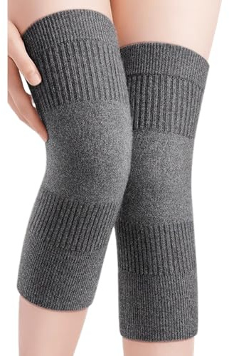 Thermo Kaschmir Kniewärmer für Damen Herren Elastische Rutschfest Kniebandage Winter Warme Knieschoner Knie Arthritis Schmerzlinderung Knieschützer Warme Kaltes Knie Knieschützer für Gelenkschmerzen