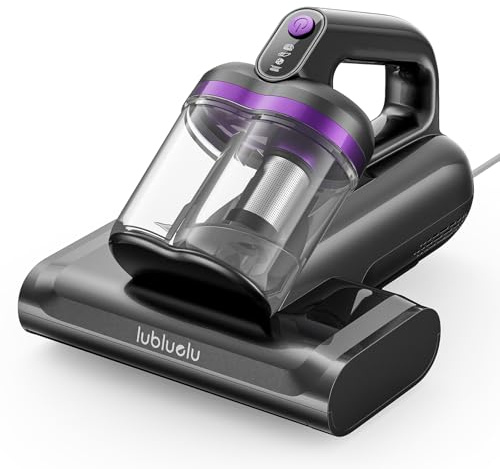 Lubluelu Aspirador de ácaros 3 en 1 para colchones, 18 KPa fuerte potencia de succión, limpiador de colchones contra ácaros, polvo y alérgenos, aspiradora de mano para cama, sofá, tapicería y textiles