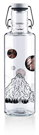 soulbottle 0,6l • The sky is not the limit“ • Trinkflasche aus Glas • vegan, plastikfrei, klimaneutral