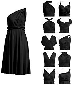 Infinity Kleid Kurz, Brautjungfernkleider, Multiway Wickelkleid Midi Convertible Transformers Knielang Elegant Abendkleider Hochzeit