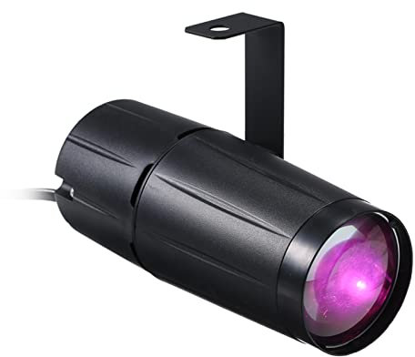 Lixada Pinspot LED DJ Effect Light, Party Club Bar Stage Lamp, AC90-240V 10 Watt LED Mini Beam Spot Stage Light for Disco KTV Bar Club Party Entertainment DJ (Pink)