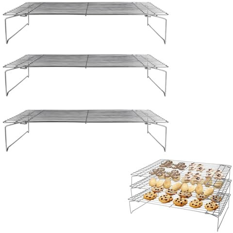 LILY COOK KP5595 - Griglia di raffreddamento a 3 piani da cucina, pasticceria