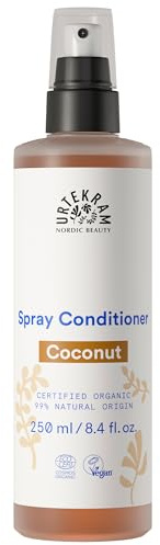 Urtekram Spray Conditionneur Cheveux Sans Rinçage Bio - Noix de Coco - Cheveux Normaux - Hydrate - Démêle les Cheveux & prévenir la sécheresse - vegan - Organic - Origine Naturelle - 250 ml