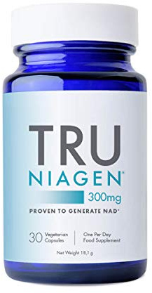 Tru Niagen Suplemento NAD de ribósido de nicotinamida, para reducir el cansancio y la fatiga, fórmula patentada, 30 unidades, 300 mg por porción (1 mes / 1 frasco)