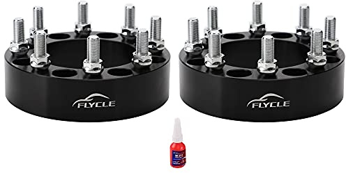 FLYCLE 8x6.5 Wheel Spacers 2'' for 1994-2011 Ram 2500 3500, 8x165.1mm 8 Lug Forged Wheel Spacer for 1988-1996 F250,1992-1997 F350 with 9/16-18 Studs & 126.15mm Bore