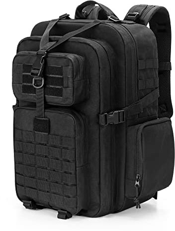 Damero Taktischer Medizinischer Rucksack mit Y Riemen Schnalle, Outdoor Taktischer Bundeswehr Rucksäcke Assault Survival Tactical Backpack, Schwarz