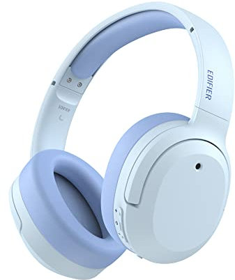 Edifier W820NB Plus Hybrid Active Noise Cancelling Headphones - LDAC Codec - Hi-Res Audio Wireless & Wired - Fast Charge - 49H Playtime - Over Ear Bluetooth V5.2 Headphones - Blue
