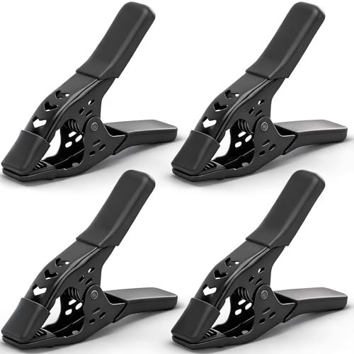 4-Piece 6 inch Heavy Duty Metal Spring Clamps: Spring Metal Clamps for Woodworking, 2.5-inch Jaw Opening, Heavy Duty Clips for Pool Cover Backdrop Stand Clamp