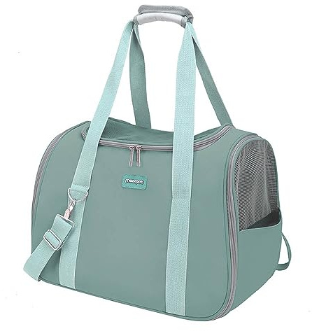 Large Cat Carrier for Travel, Pet Transport Carrier for Kitten Cat Dog Puppy Animal, Transport Car Basket Travel Box Cage for Cats, Small Dogs or Small Animals (Green)