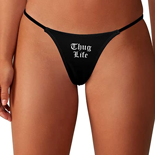 GQWJKSZ Thug Life Mutandine da Donna G-Strings Perizoma Sexy T Back Panty