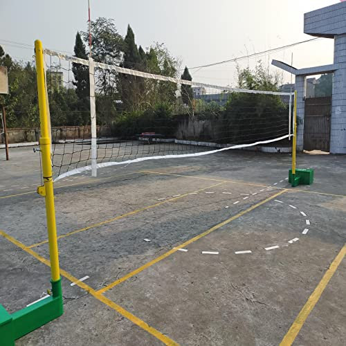 Freistehender Badmintonplatz für drinnen und draußen, Robustes Badminton-Set mit 20 Fuß großem Netz und Ständer, für Hinterhof-Einfahrt, Stadion, Spielplatz, Fitnessstudio