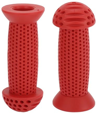 TUCKBOLD Child Bike Handlebar Grips Covers 100mm Long Soft | Children Bicycle End Grips Protector Red 1 Pair