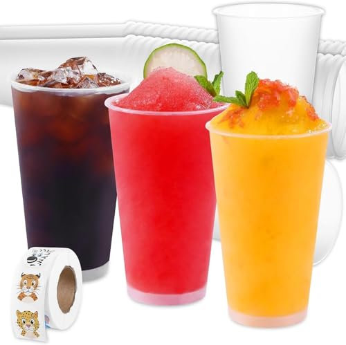 Xsdgi 50 vasos de plastico duro reutilizables de color blanco mate, copas para fiestas, 520 ml, rellenos completos, aptos para lavavajillas, alternativa ecológica a vasos desechables