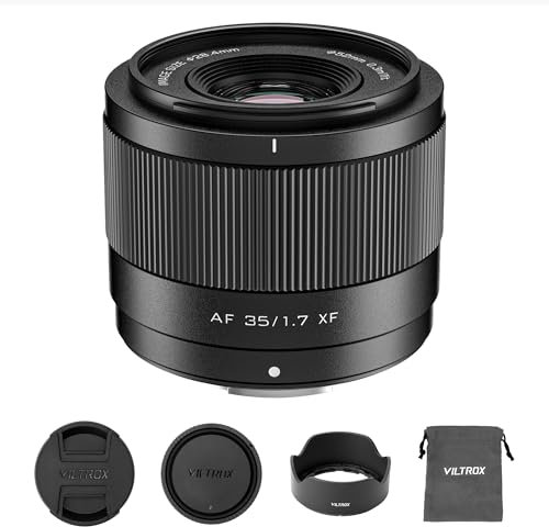VILTROX AF 35mm F1.7 Obiettivo per attacco Fuji X, obiettivo a focale fissa APS-C con ampia apertura f/1.7 compatibile con fotocamere Fuji X-Mount X-A1 X-E1 X-M1 X-Pro2 X-Pro3 X-S10 XT30II X-H2S