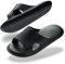 Misolin Zapatillas Mujer Hombre Chanclas Verano Super Suaves Sandalias Antideslizante Pantuflas Secado Baño Piscina Playa Comodas Unisex,Negro W9(39-40 EU)
