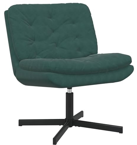 vidaXL Sillón Relax Giratorio Verde Oscuro 63 x 75 x 76 cm Terciopelo