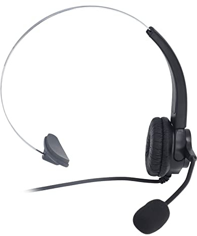 Tomantery Casque USB Antibruit, Bandeau à Volume Réglable, Casque D'ordinateur Filaire à Une Oreille pour Bureau, Centre D'appels, Service Client, Télémarketing, Matériau ABS
